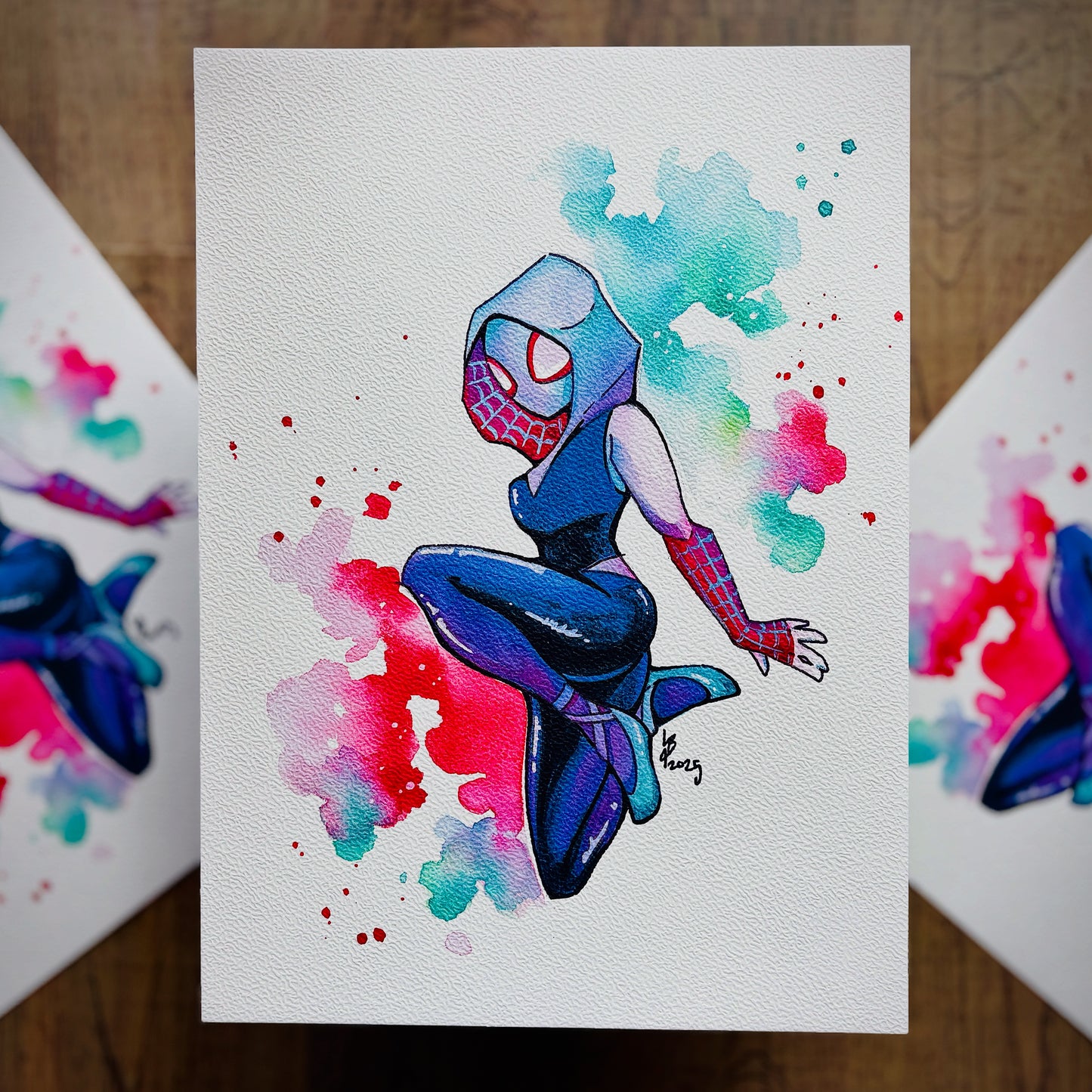 Ghost Spider Watercolour Print