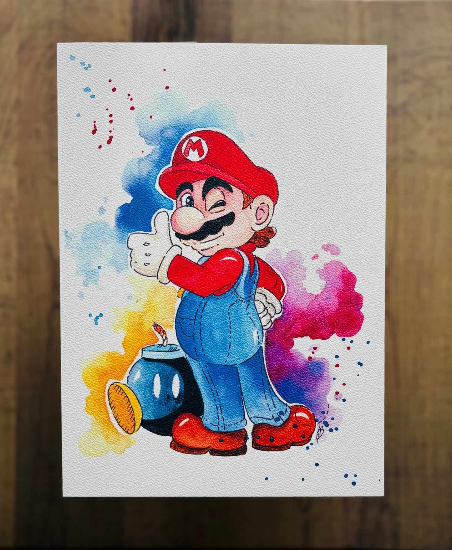 Mario Watercolour Print