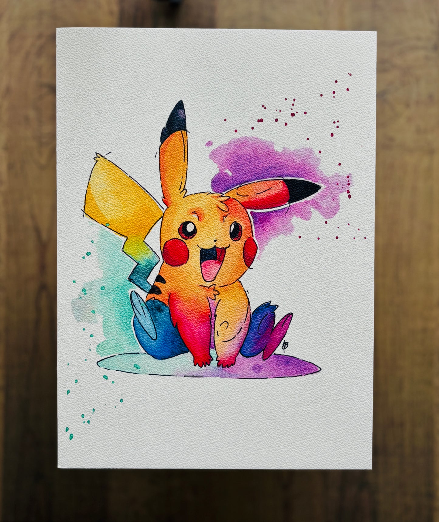 Pikachu Watercolour Print