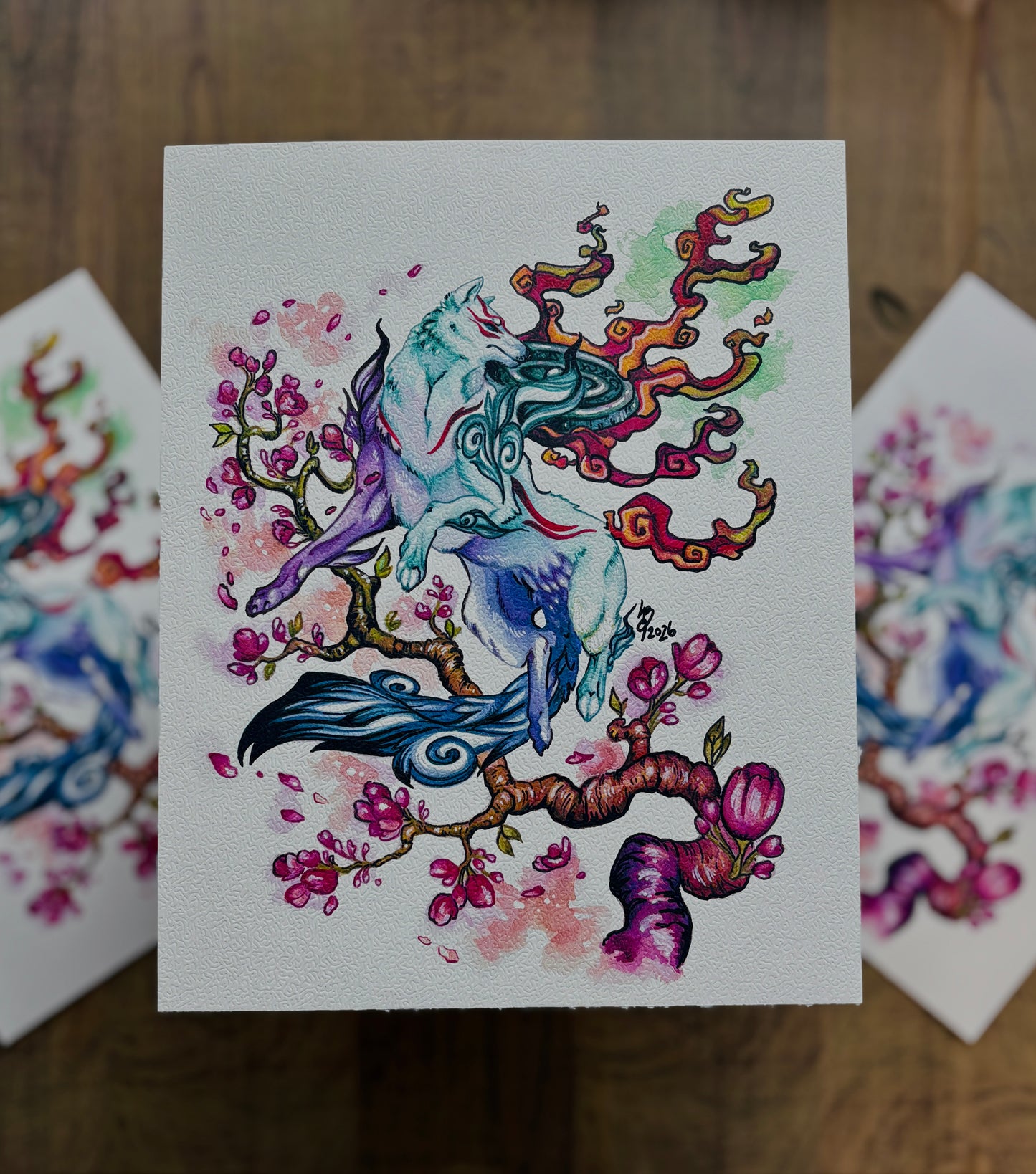 Ōkami Watercolour Print