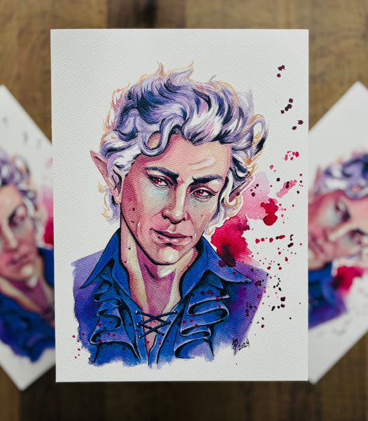 Astarion Baldur's Gate 3 Watercolour Print