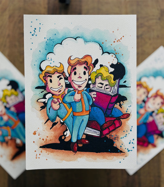 Vaultboy Fallout Watercolour Print
