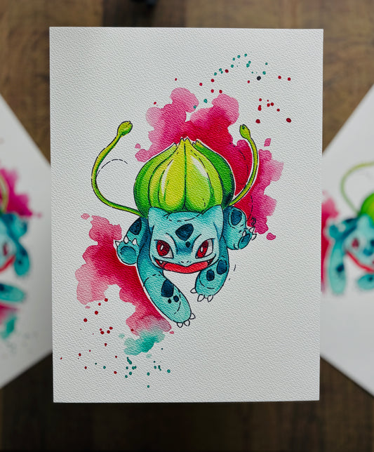 Bulbasaur Watercolour Print