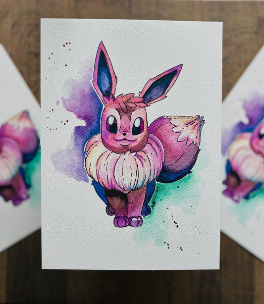 Eevee Watercolour Print