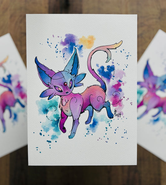 Espeon Watercolour Print