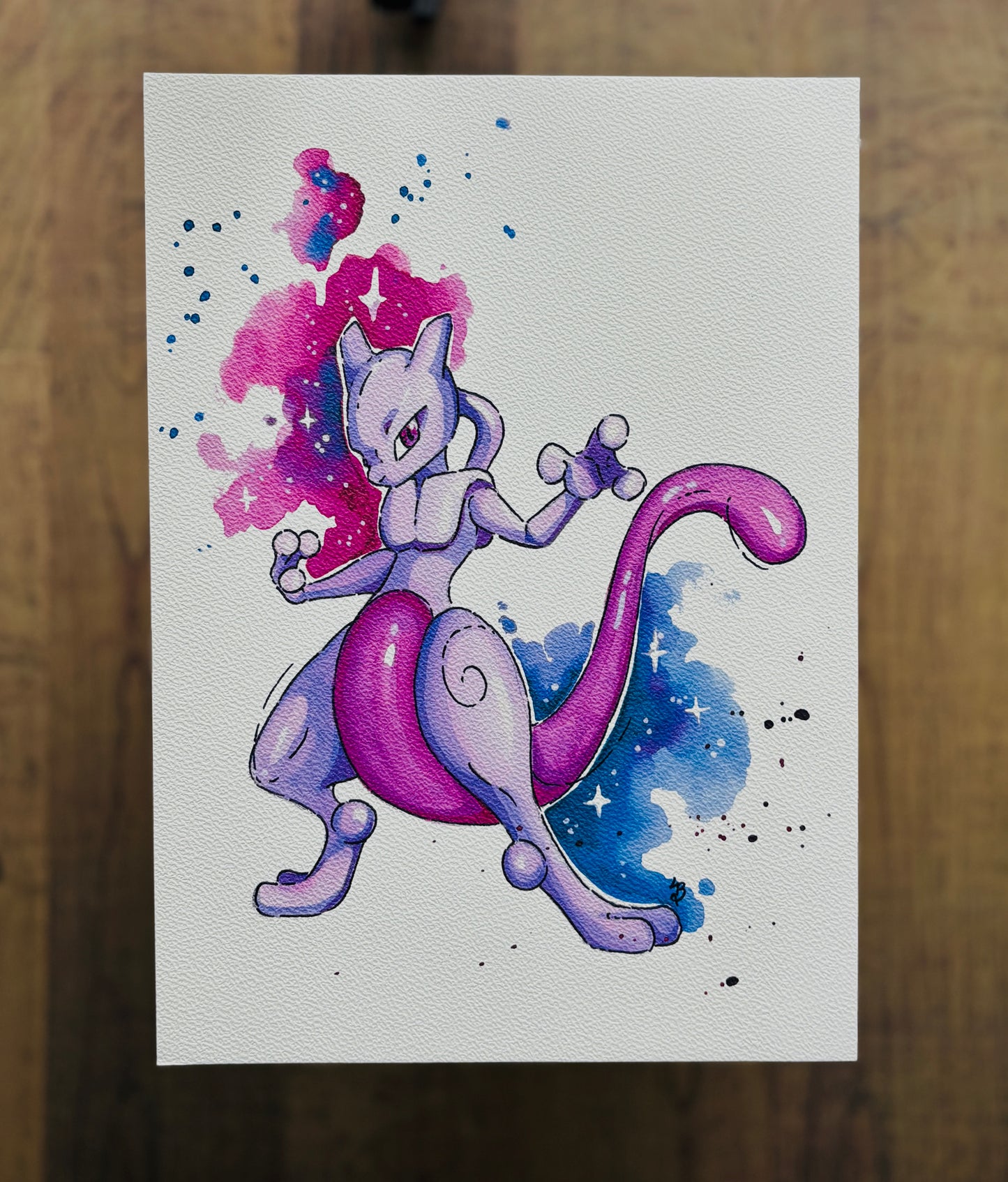 Mewtwo Watercolour Print