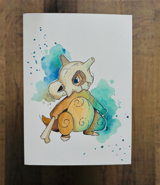 Cubone Watercolour Print