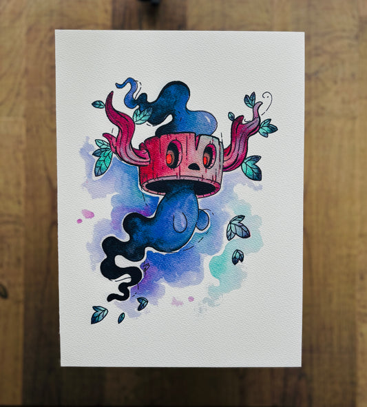 Phantump Watercolour Print