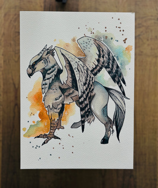 Hippogriff Watercolour Print