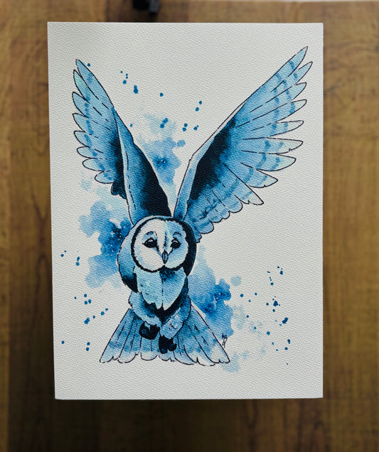 Barn Owl Watercolour Print