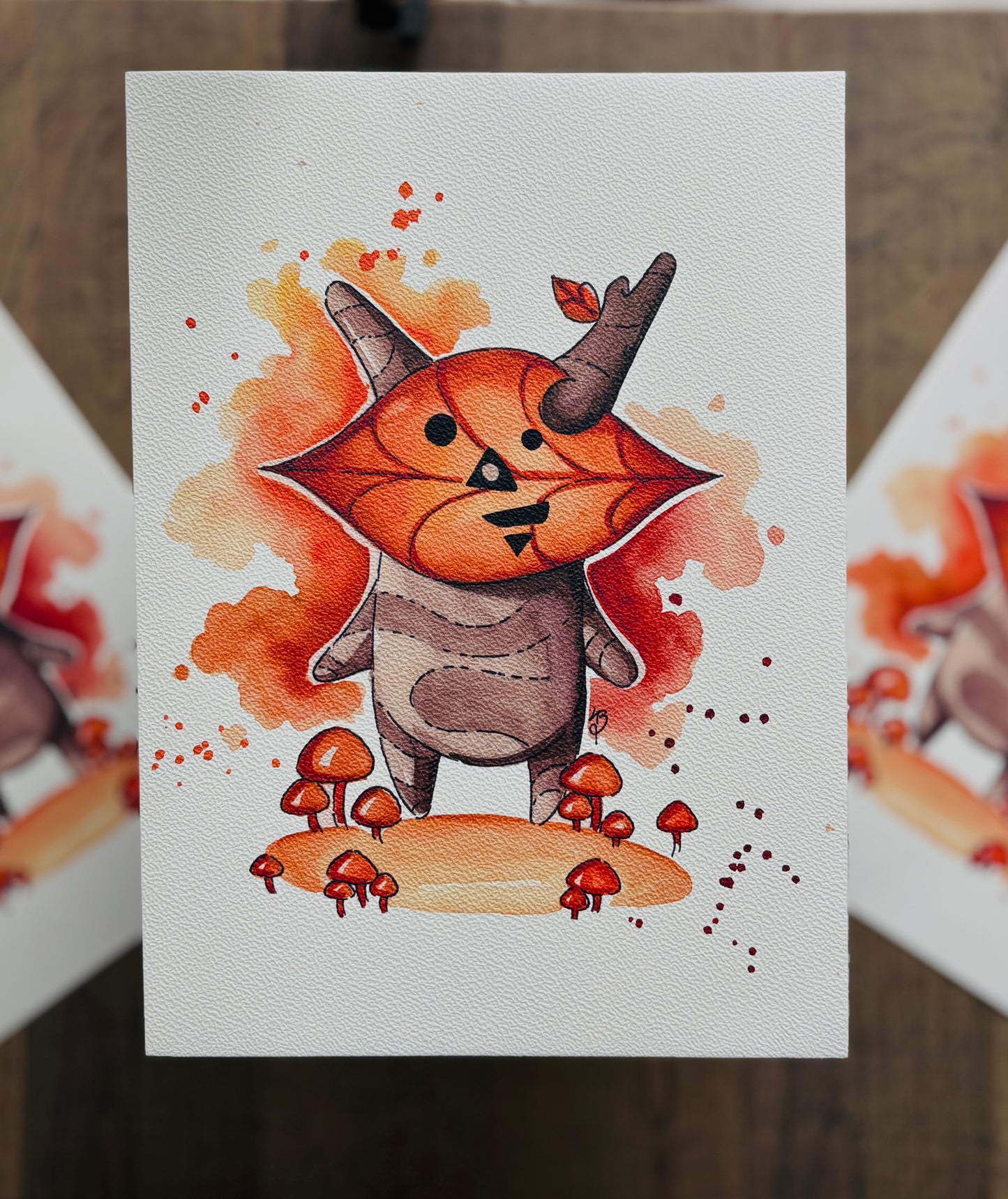 Korok (Orange) Watercolour Print