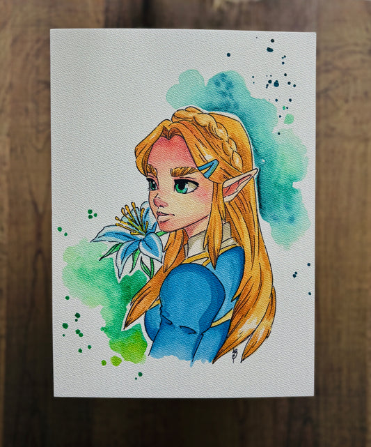 Zelda (BOTW) Watercolour Print