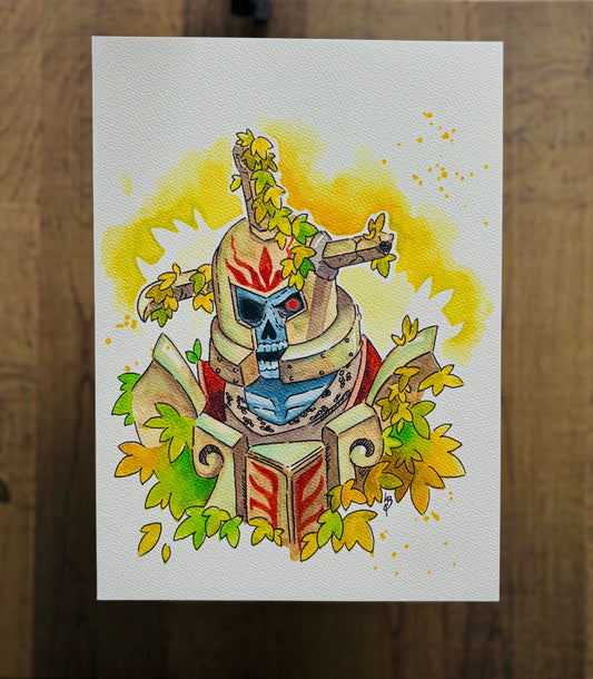 Hero's Shade Watercolour Print