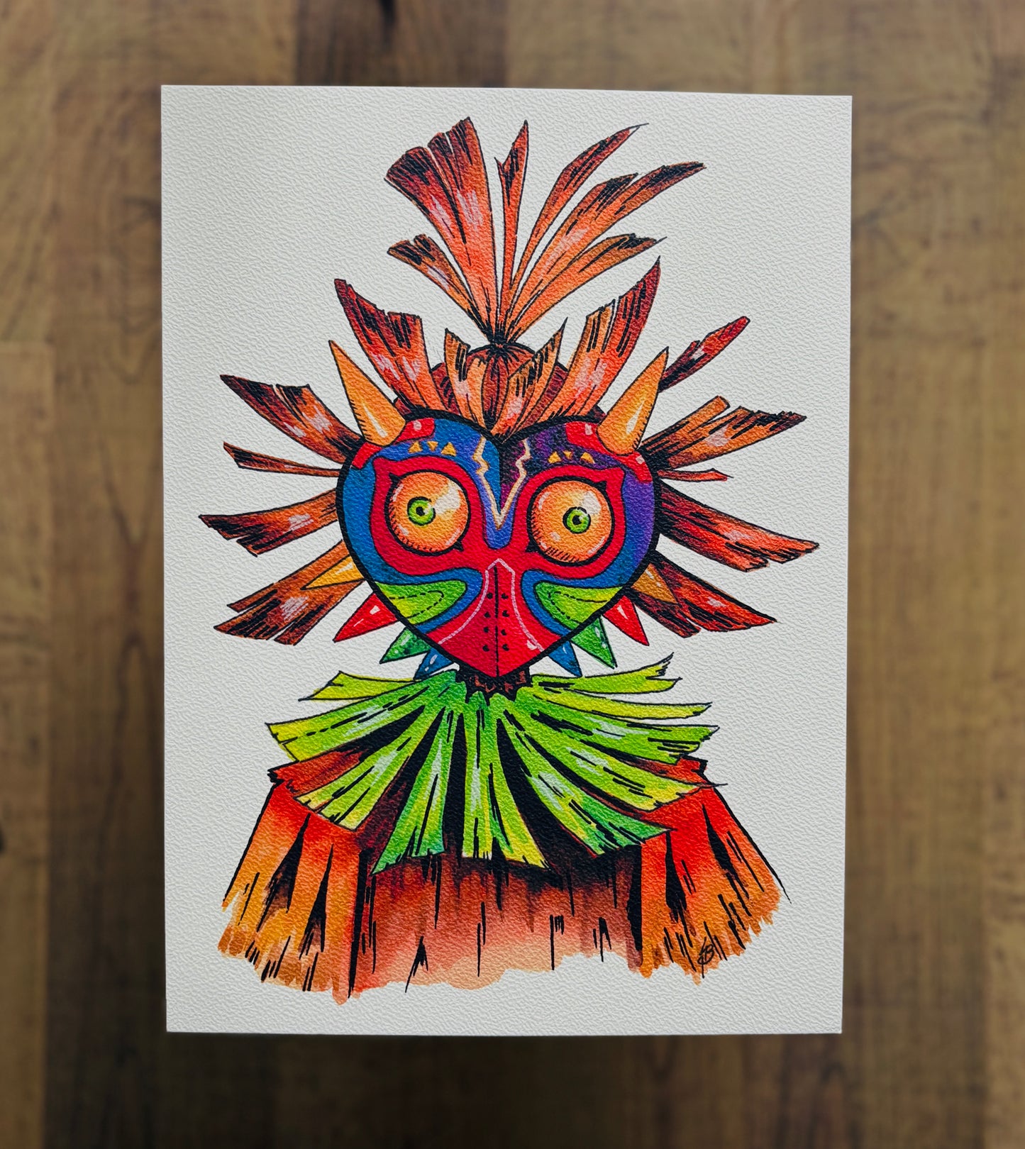 Skull Kid Watercolour Print