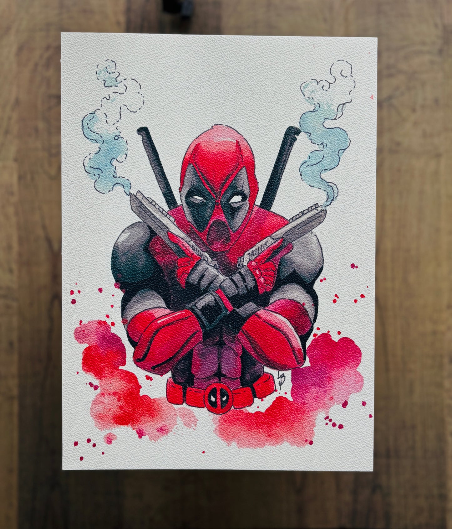 Deadpool Watercolour Print