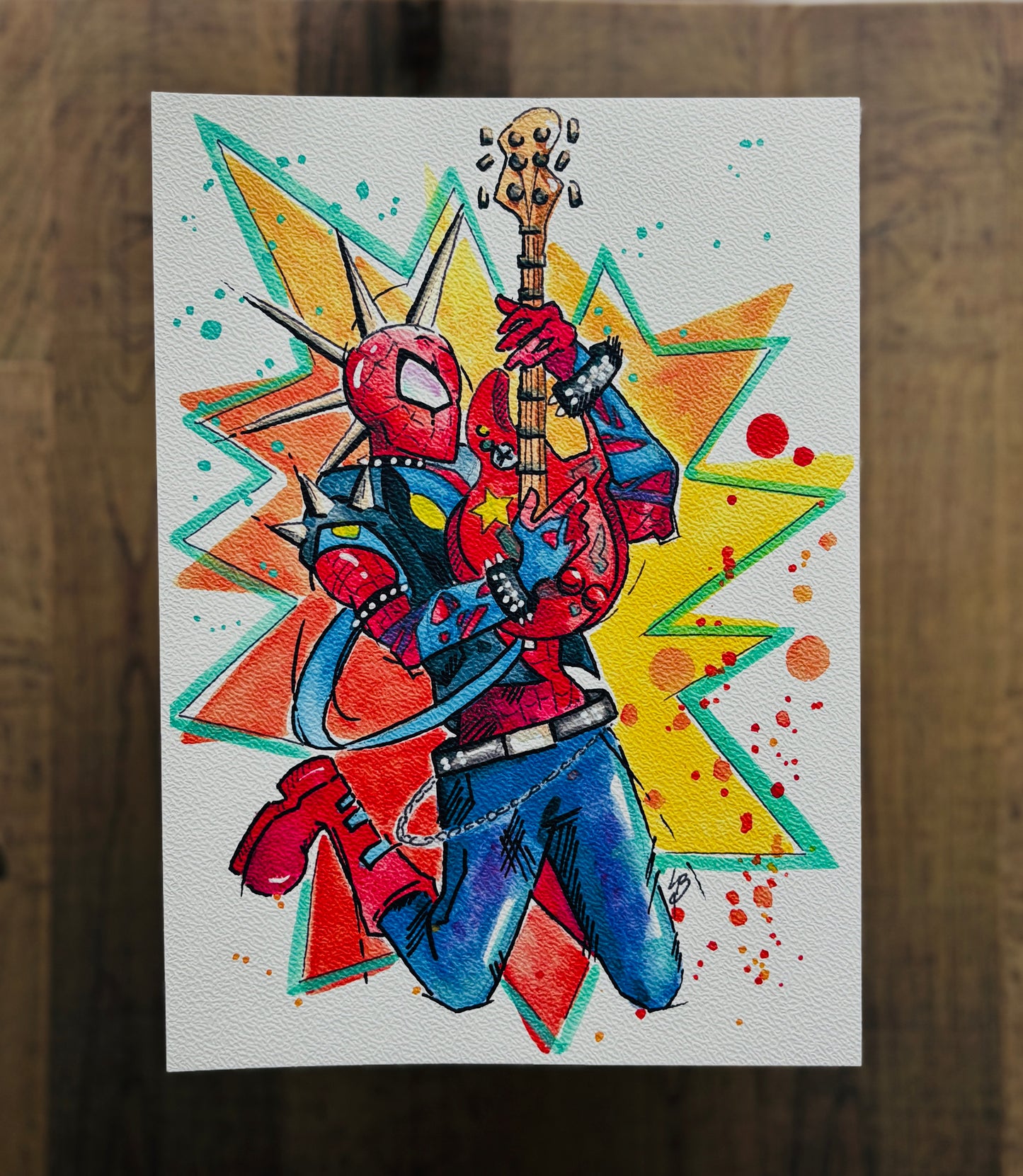 Spider-Punk Watercolour Print