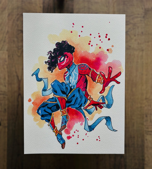 Spider-Man India Watercolour Print