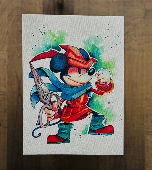 Lorcana Mickey Watercolour Print