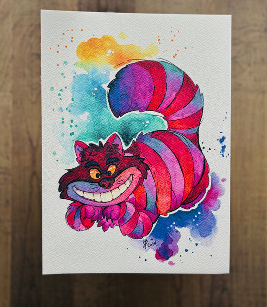 Cheshire Cat Watercolour Print