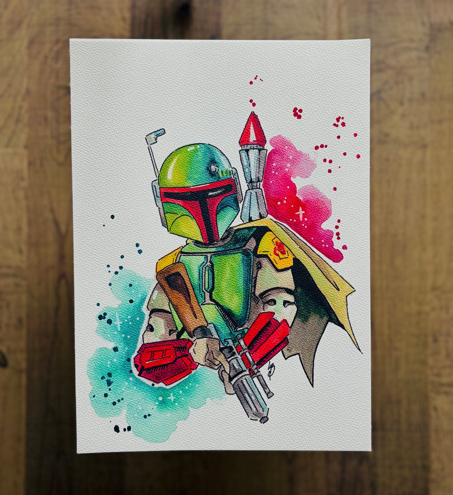 Boba Fett Watercolour Print