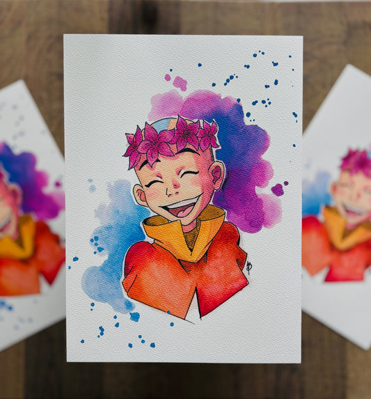 Aang (ATLA) Watercolour Print