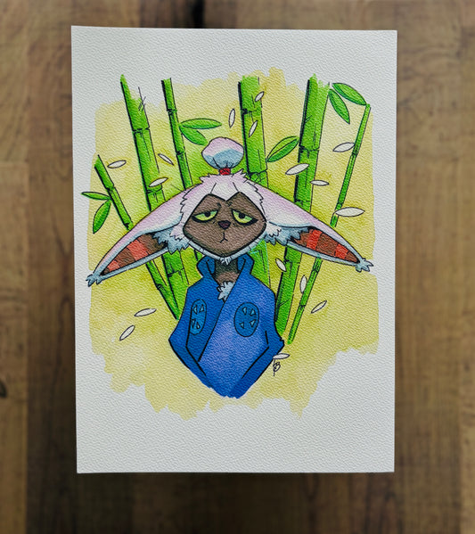 Samurai Momo (ATLA) Watercolour Print