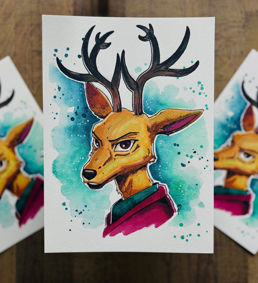 Louis Beaststars Watercolour Print
