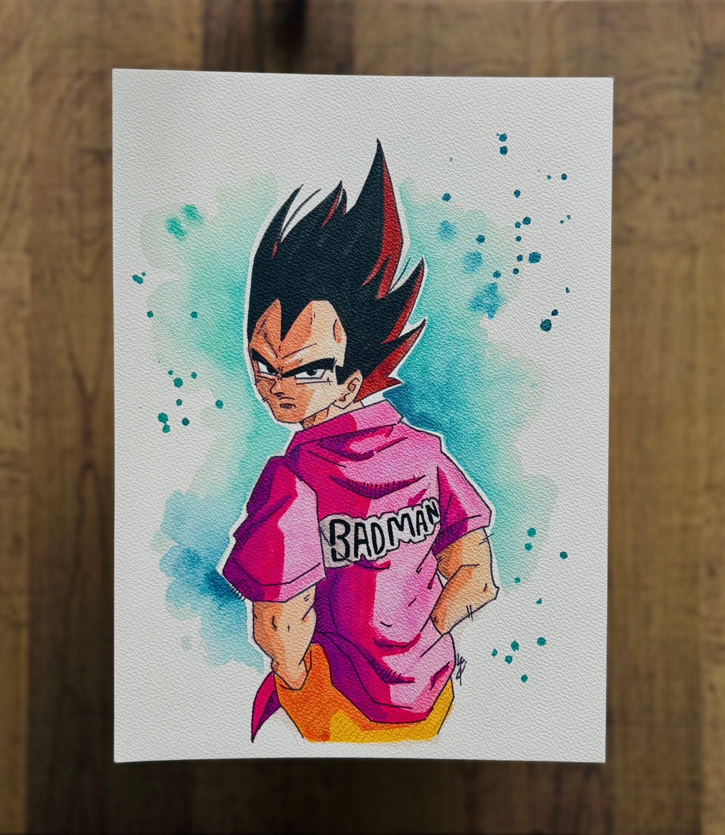 Badman Vegeta Watercolour Print