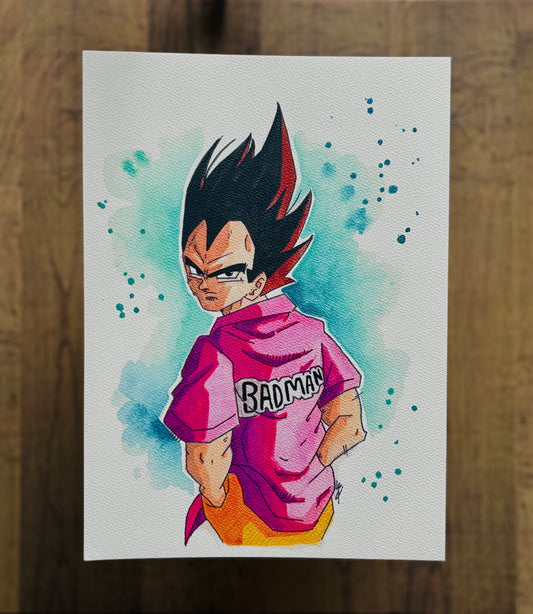 Badman Vegeta Watercolour Print