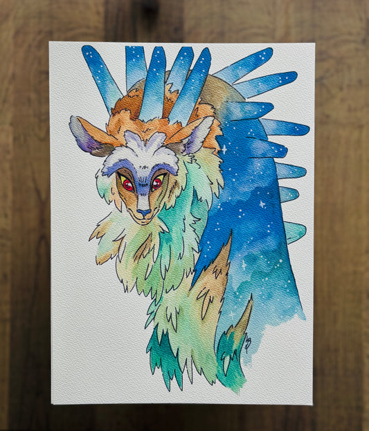 Forest Spirit Princess Mononoke Watercolour Print