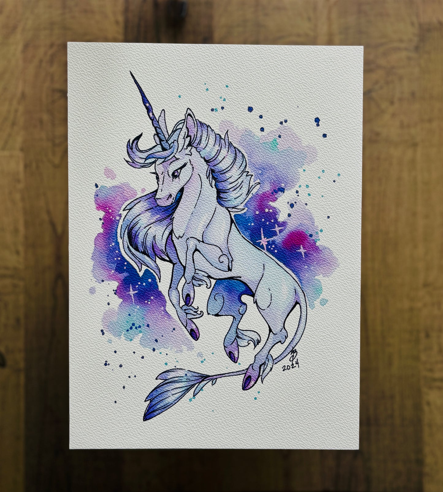 The Last Unicorn Watercolour Print