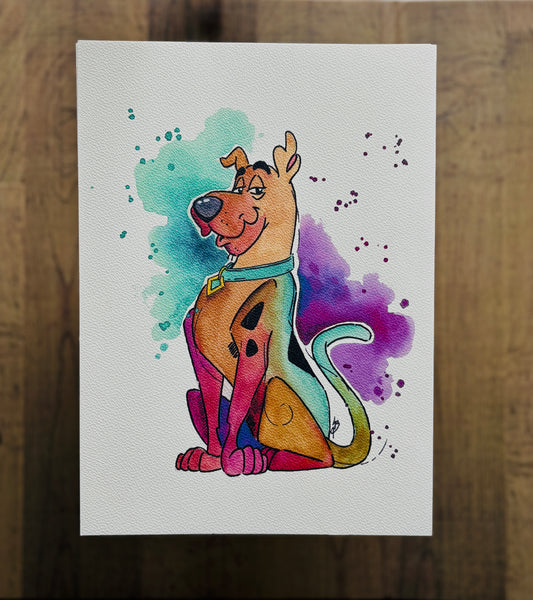 Scooby-Doo Watercolour Print