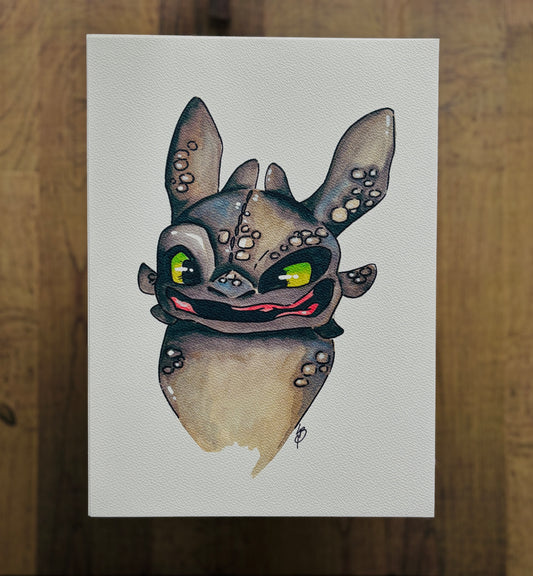 Toothless Watercolour Print